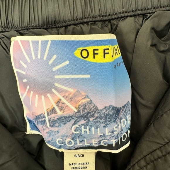 NWT Aerie Offline Chillside Snow Ski Pants •‎ True Black down alternative size S - Picture 6 of 16